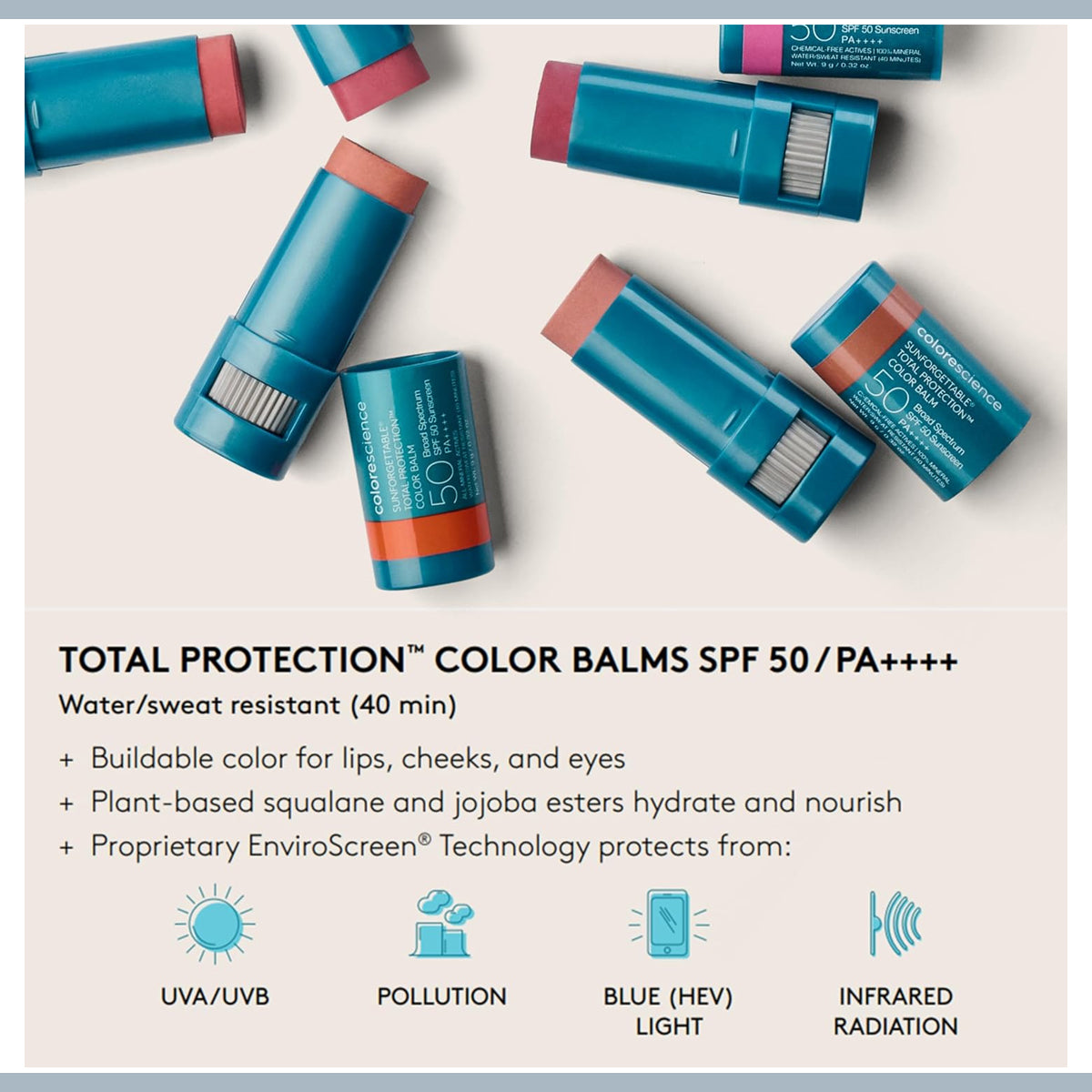 COLORESCIENCE SUNFORGETTABLE TOTAL PROTECTION COLOR BALM SPF50+ 9GR - BRONZE