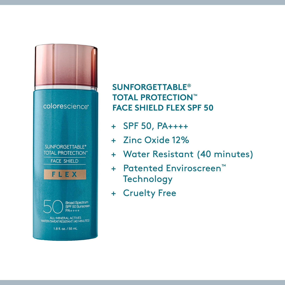 COLORESCIENCE SUNFORGETTABLE TOTAL PROTECTION FACE SHIELD FLEX MEDIUM SPF50+ 55ML