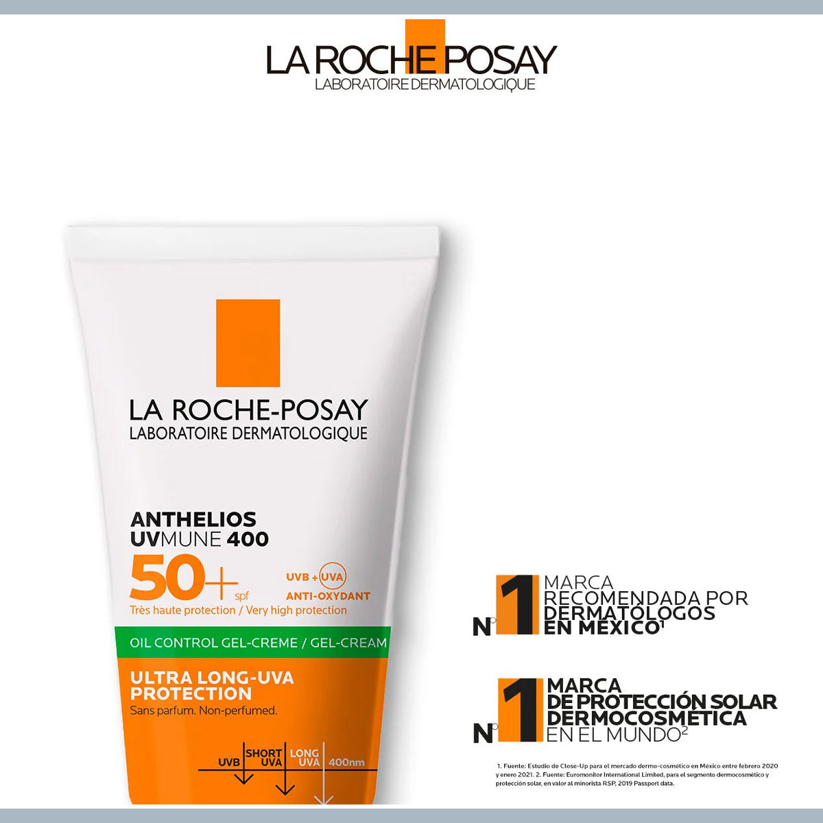 LA ROCHE-POSAY ANTHELIOS UVMUNE 400 GEL-CREMA OIL CONTROL SPF50+ 50ML